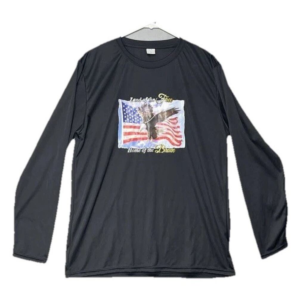 Disabled Vets Shirt Sz L Mens American Land‎ of the Free Home of the Brave USA